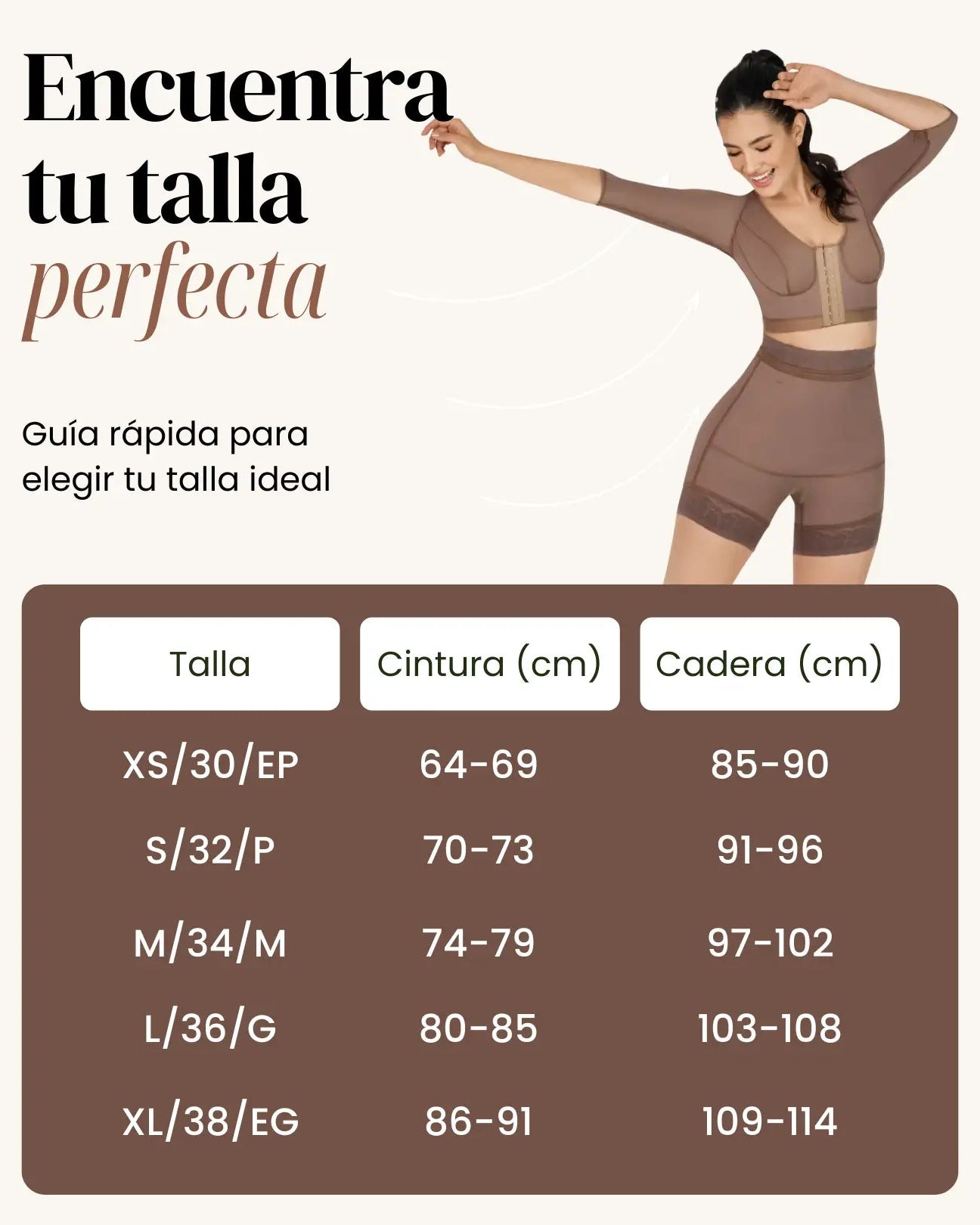 Guía de tallas de shorts & panties
